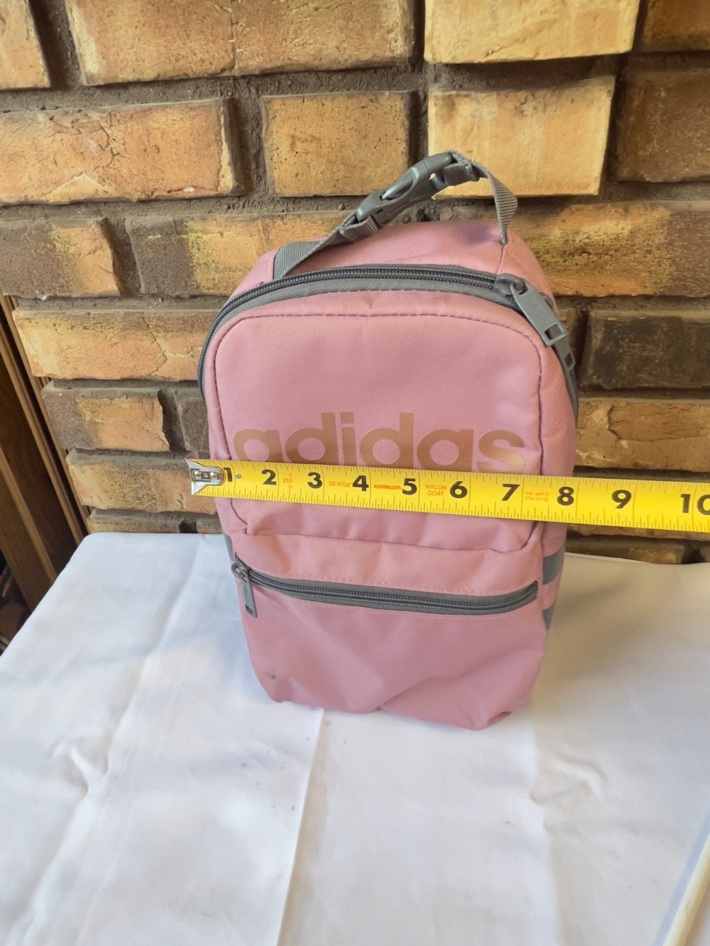 adidas Pink Mini Crossbody Backpack with Front Zip - Picture 6 of 7